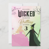 Wicked Birthday Invitation Elphaba and Galinda Kaart (Voorkant)