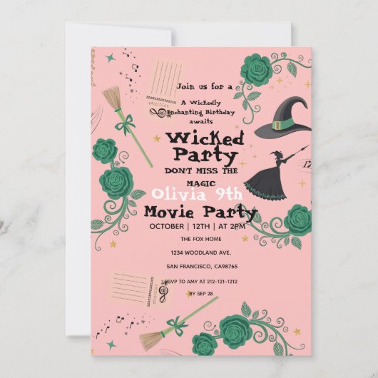 Wicked Birthday Invitation Kaart (Voorkant)