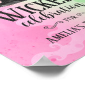 Wicked Birthday Party Poster – Pink & Green Witch  (Hoek)