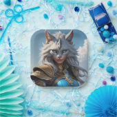 Wicked Blue Eyed Cat Papieren Bordje (Feest)