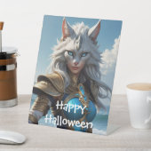 Wicked Blue Eyed Cat Reclamebord Met Voetstuk (Insitu)