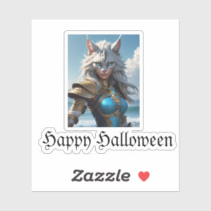 Wicked Blue Eyed Cat Sticker