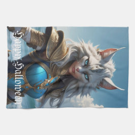 Wicked Blue Eyed Cat Theedoek