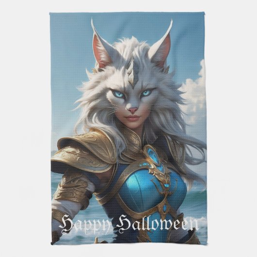 Wicked Blue Eyed Cat Theedoek (Verticaal)