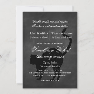 Wicked Cat Halloween uitnodiging