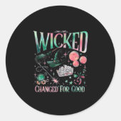 Wicked Changed For Good Ronde Sticker (Voorkant)