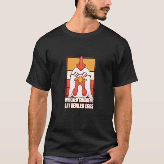 Wicked Chickens Lay Deviled Eggs Costume Halloween T-shirt (Voorkant)