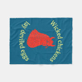 Wicked Chickens Lay Deviled Eggs  Fleece Deken (Voorkant (Horizontaal))