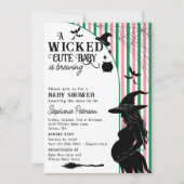 Wicked Cute Baby is Brewing Halloween Baby Shower Kaart (Voorkant)