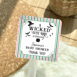 Wicked Cute Baby organiseert Halloween babyfeestje Vierkante Sticker