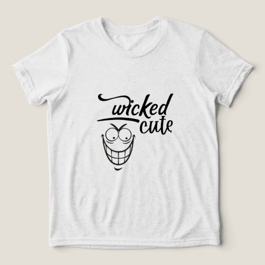 wicked cute design  Tri-Blend shirt (Design voorkant)