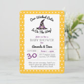 Wicked Cutie Sinaasappel Dot Baby shower Kaart (Staand voorkant)