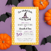 Wicked Cutie Sinaasappel Dot Baby shower Kaart