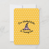 Wicked Cutie Sinaasappel Dot Kind Verjaardag klein Kaart (Achterkant)