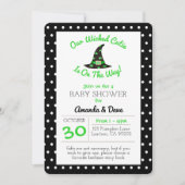 Wicked Cutie Zwart, Wit en Groen Baby shower Kaart (Voorkant)