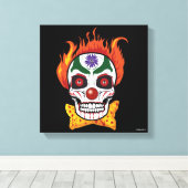 Wicked Evil Clown Schedel Demon Wall Art Home Deco Canvas Afdruk (Insitu (Houten vloer))