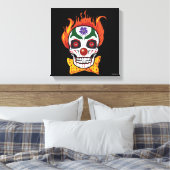 Wicked Evil Clown Schedel Demon Wall Art Home Deco Canvas Afdruk (Insitu (Slaapkamer))