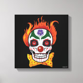 Wicked Evil Clown Schedel Demon Wall Art Home Deco Canvas Afdruk (Voorkant)