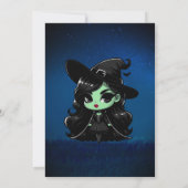 Wicked Fun Green Witch Halloween Verjaardag Kaart (Achterkant)