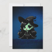 Wicked Fun Green Witch Halloween Verjaardag Kaart (Achterkant)