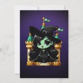 Wicked Fun Green Witch Halloween Verjaardag Kaart (Achterkant)