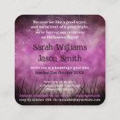 Wicked Fun Halloween Bruiloft Mini Kaarten Vierkante Visitekaartje (Achterkant)