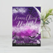 Wicked Fun Halloween Love Moon Save the Date Foto (Staand voorkant)