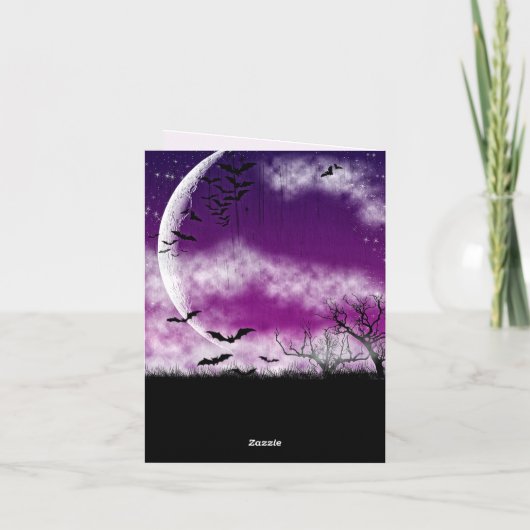 Wicked Fun Halloween Love Moon Wedding Gevouwen (Achterkant)