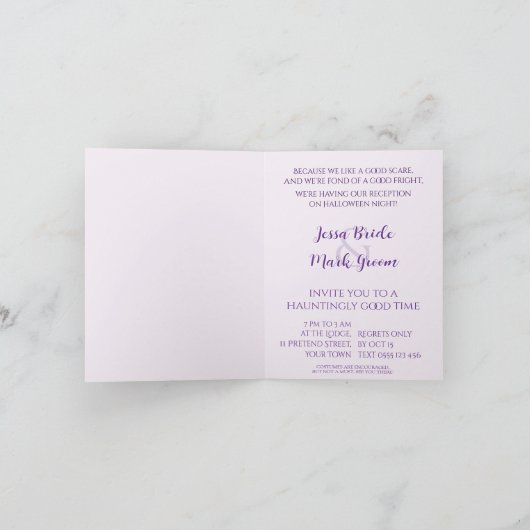 Wicked Fun Halloween Love Moon Wedding Gevouwen (Binnen)