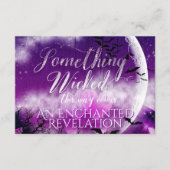 Wicked Fun Halloween Love Moon Wedding Informatiekaartje (Voorkant)