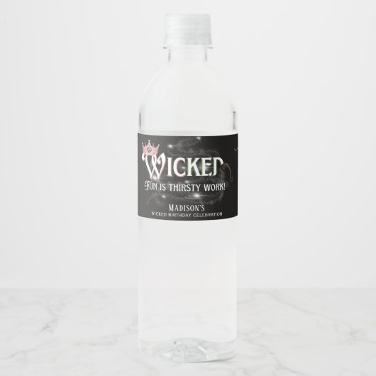Wicked Fun is een dorstig werk waterflesetiket Waterfles Etiket (Voorkant)