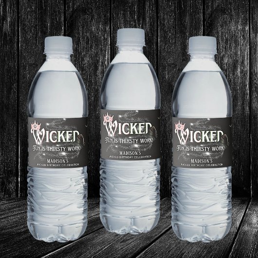 Wicked Fun is een dorstig werk waterflesetiket Waterfles Etiket