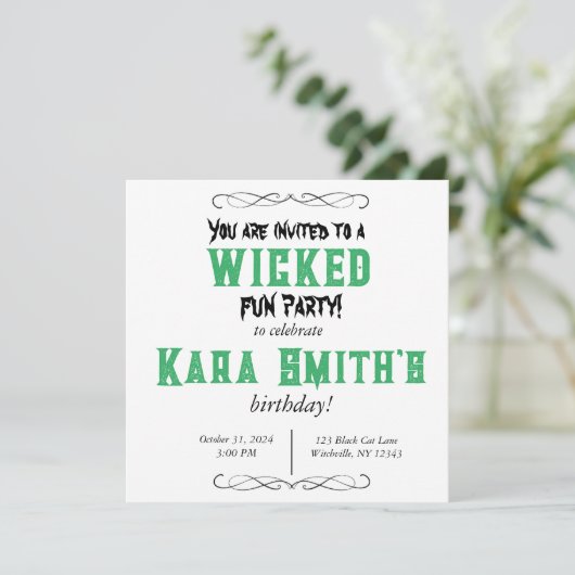 Wicked Fun Party Kaart (Staand voorkant)