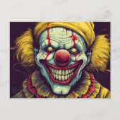 Wicked Funhouse Clown Illustratie Ontwerp Briefkaart (Voorkant)