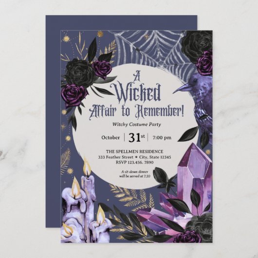 Wicked Garden Halloween Party Kaart (Voorkant / Achterkant)