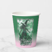 Wicked Good Time Groene Heks Tekening Verjaardag Papieren Bekers (Voorkant)