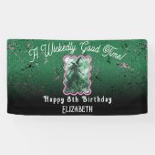 Wicked Good Time Witch tekenen kleine verjaardag Spandoek (Horizontaal)