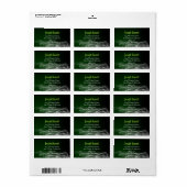 Wicked groene rook Halloween retouradres Etiket (Full Sheet)