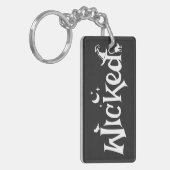Wicked Halloween grappige heks Sleutelhanger (Voorkant Links)