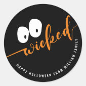 Wicked Halloween gunst traktasje Ronde Sticker (Voorkant)