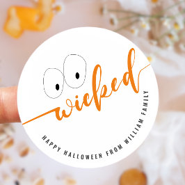 Wicked Halloween gunst traktasje Ronde Sticker