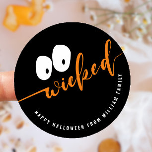 Wicked Halloween gunst traktasje Ronde Sticker