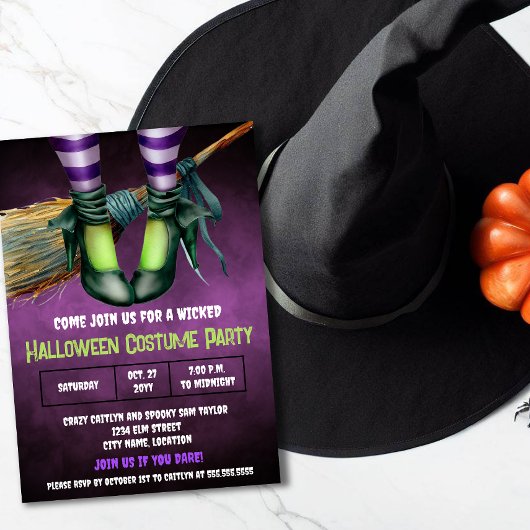 Wicked Halloween Kostuum Party Uitnodiging