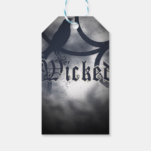 Wicked Halloween Party Black Crow Bird Cadeaulabel (Achterkant)