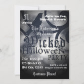 Wicked Halloween Party Black Crow Bird Kaart (Voorkant)