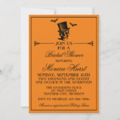 Wicked Halloween Sinaasappel Zwart Gotisch Vrijgez Kaart (Voorkant)