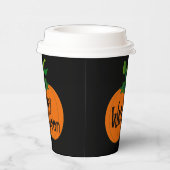 Wicked Happy Halloween Zwart Sinaasappel Pompoen Papieren Bekers (Rechts)