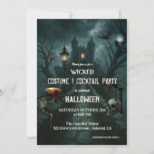 Wicked kostuum en cocktail Halloween Party Kaart (Voorkant)