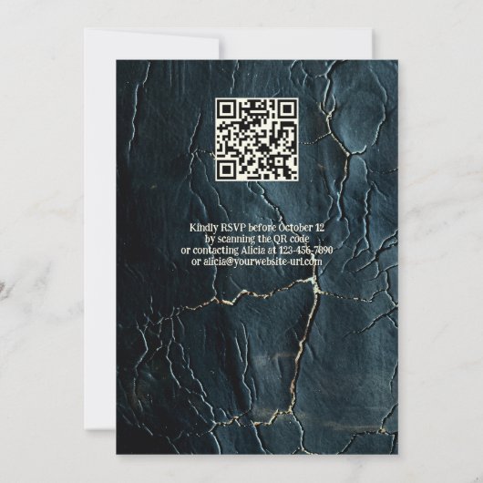 Wicked kostuum en cocktail Halloween Party Kaart (Achterkant)