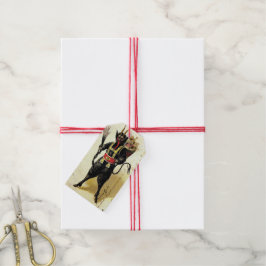 Wicked Krampus Enge Demon Kerstmis Cadeaulabel